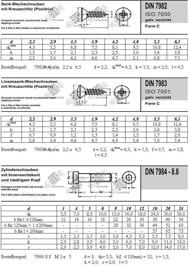 Чертежи Dwg Din 7982